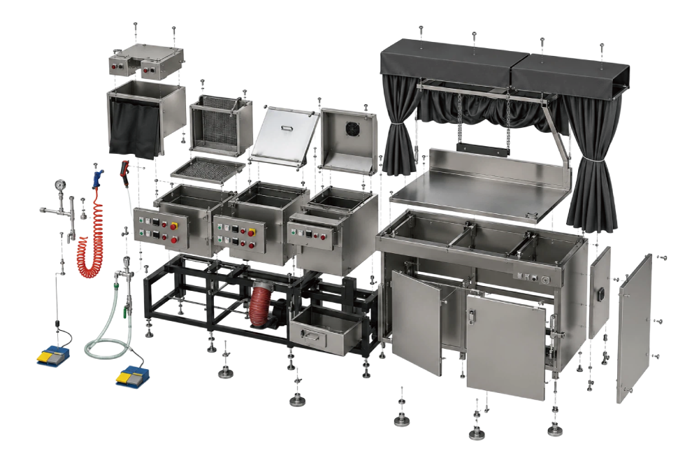 ECO Manual FPI bench — all-in-one modular station architecture