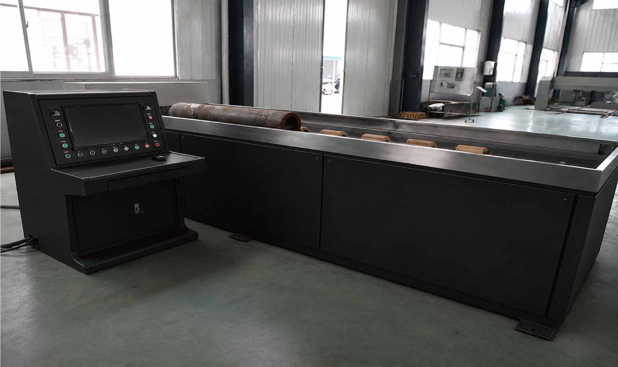 PROMAG compact PAUT inspection bench with standalone control cabinet
